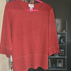 Alfred Dunner Elegant Blouse with Stud Details